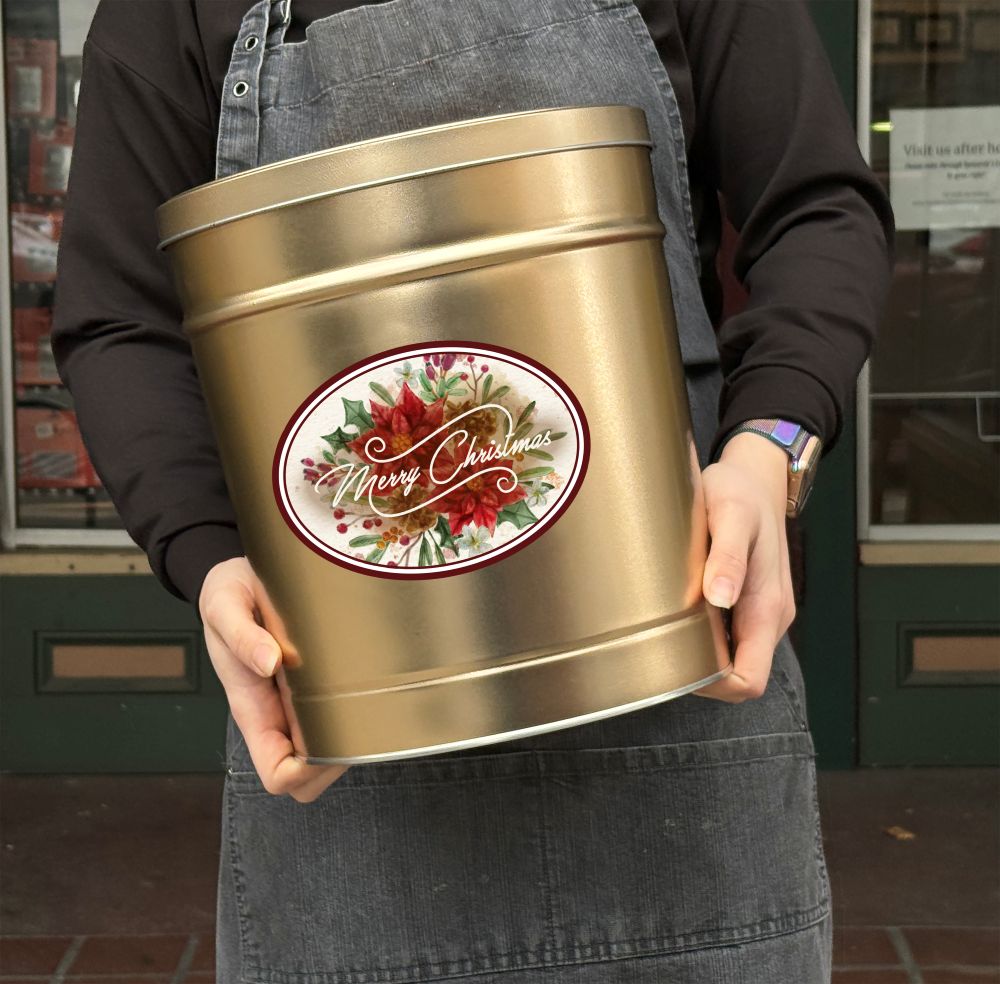3.5 Gallon Popcorn Christmas Tin