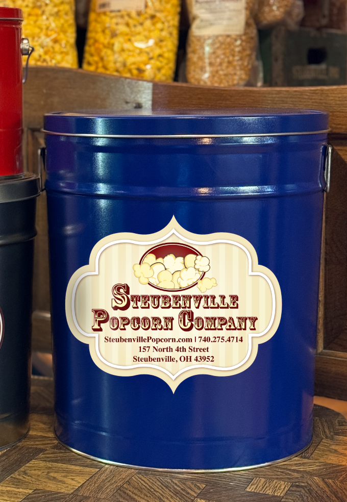 6.5 Gallon Popcorn Christmas Tin