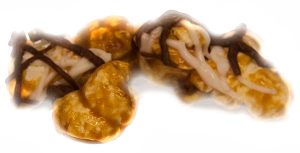 Nutcracker Sweet Caramel with Chocolate Drizzle Popcorn